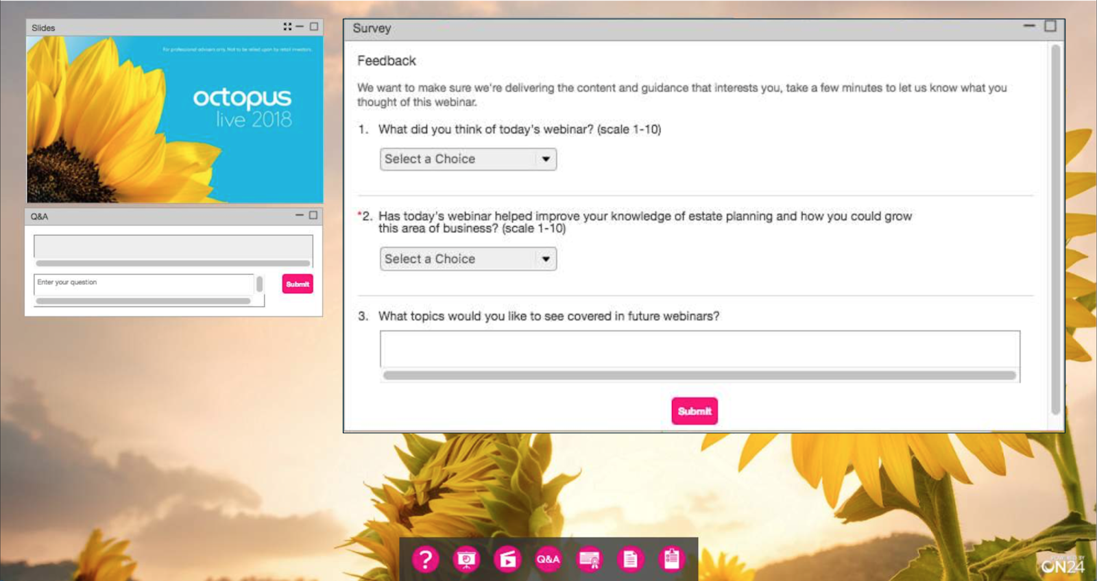 Webinar survey