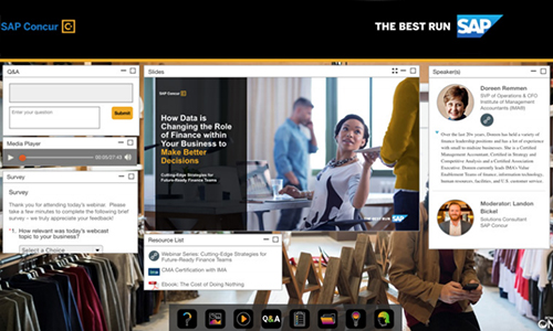 An example of a SAP Concur webinar.