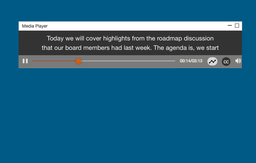 Webinar Media Player