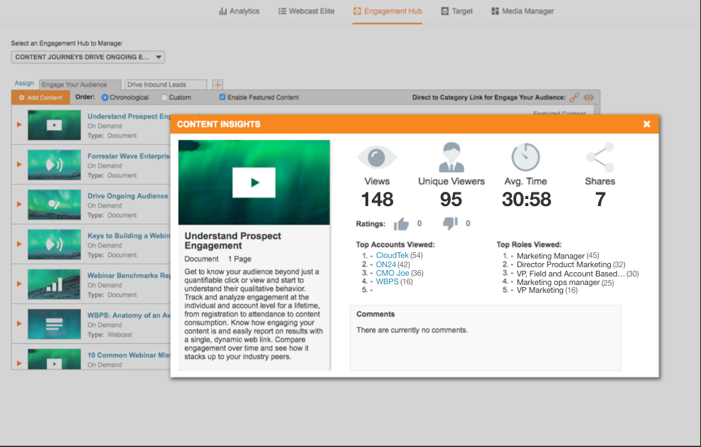 Engagement Hub Insight