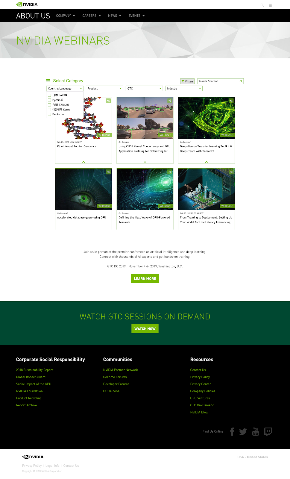 nvidia webinar portal