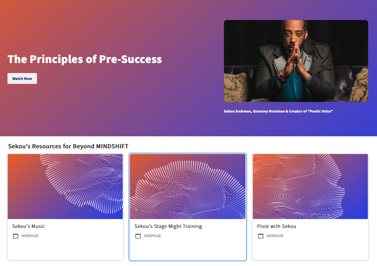 Virtual webinar event