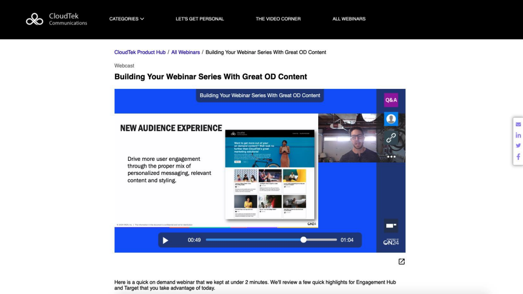 Virtual event success
