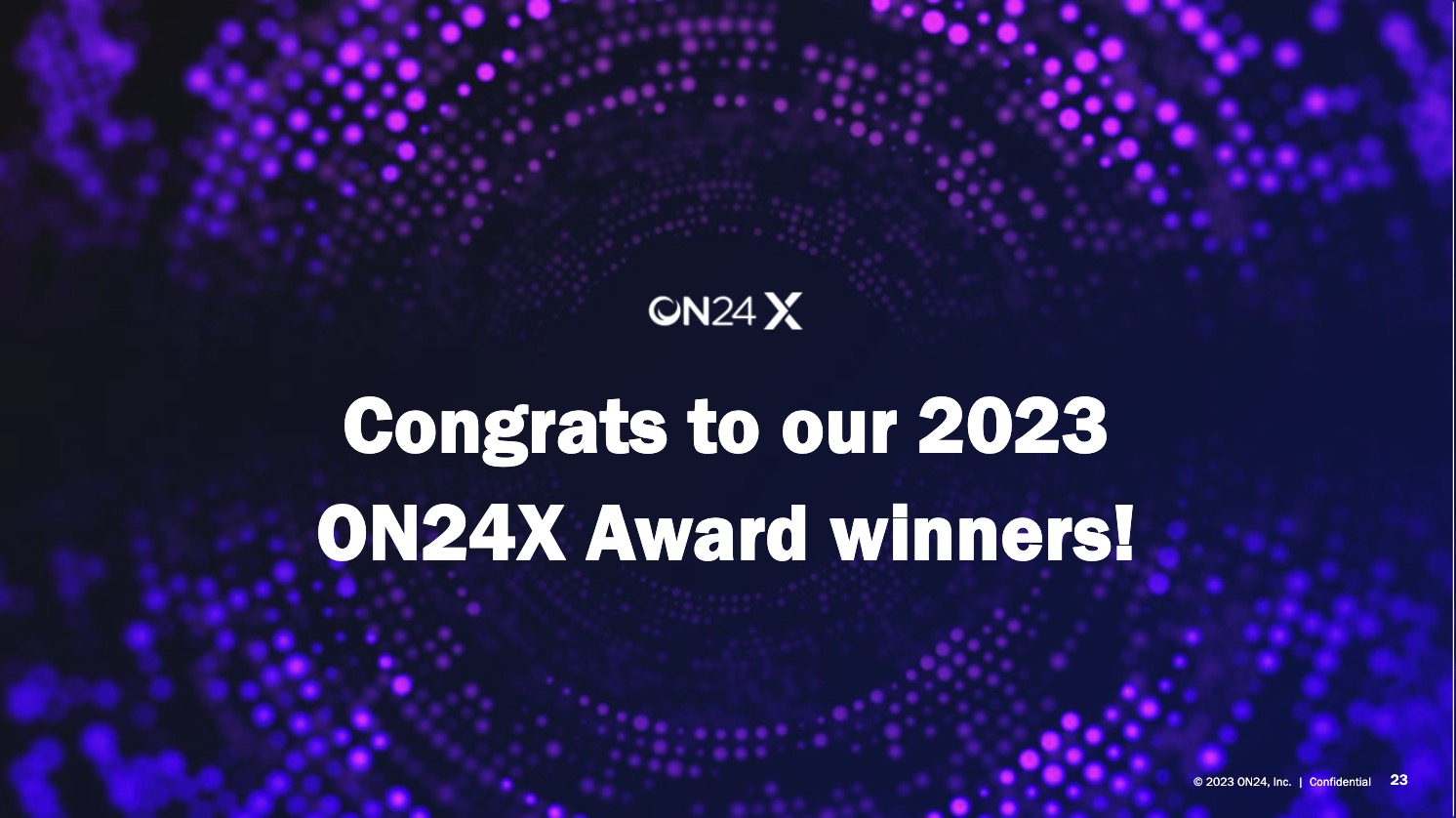 ON24X Award Winners 2023