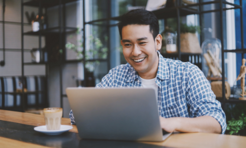 person at laptop