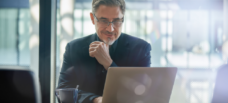 Man looking at laptop