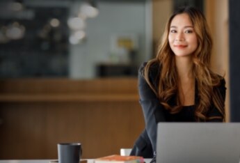 Woman at computer