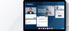 Enterprise healthcare company webinar in tablet