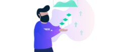 animated data graph with worker