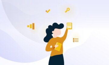animated woman with data tools